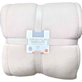 Edred&atilde;o Polar Borreguito 220x240cm Bege Kasa