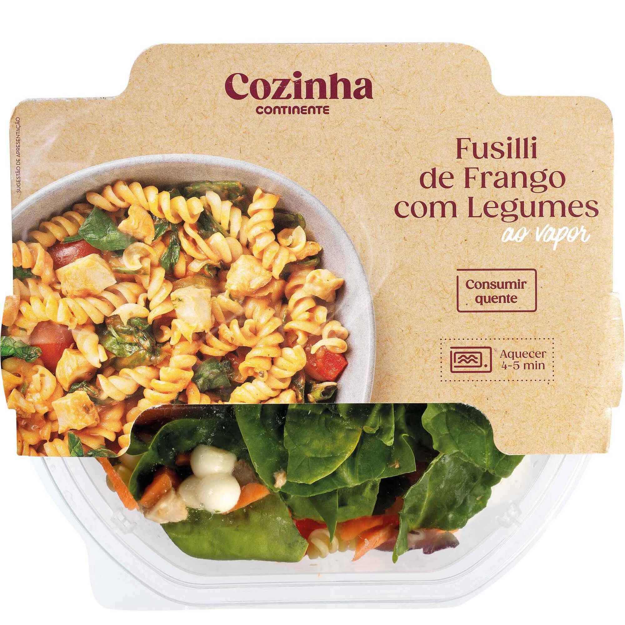 Fusilli de Frango com Legumes ao Vapor