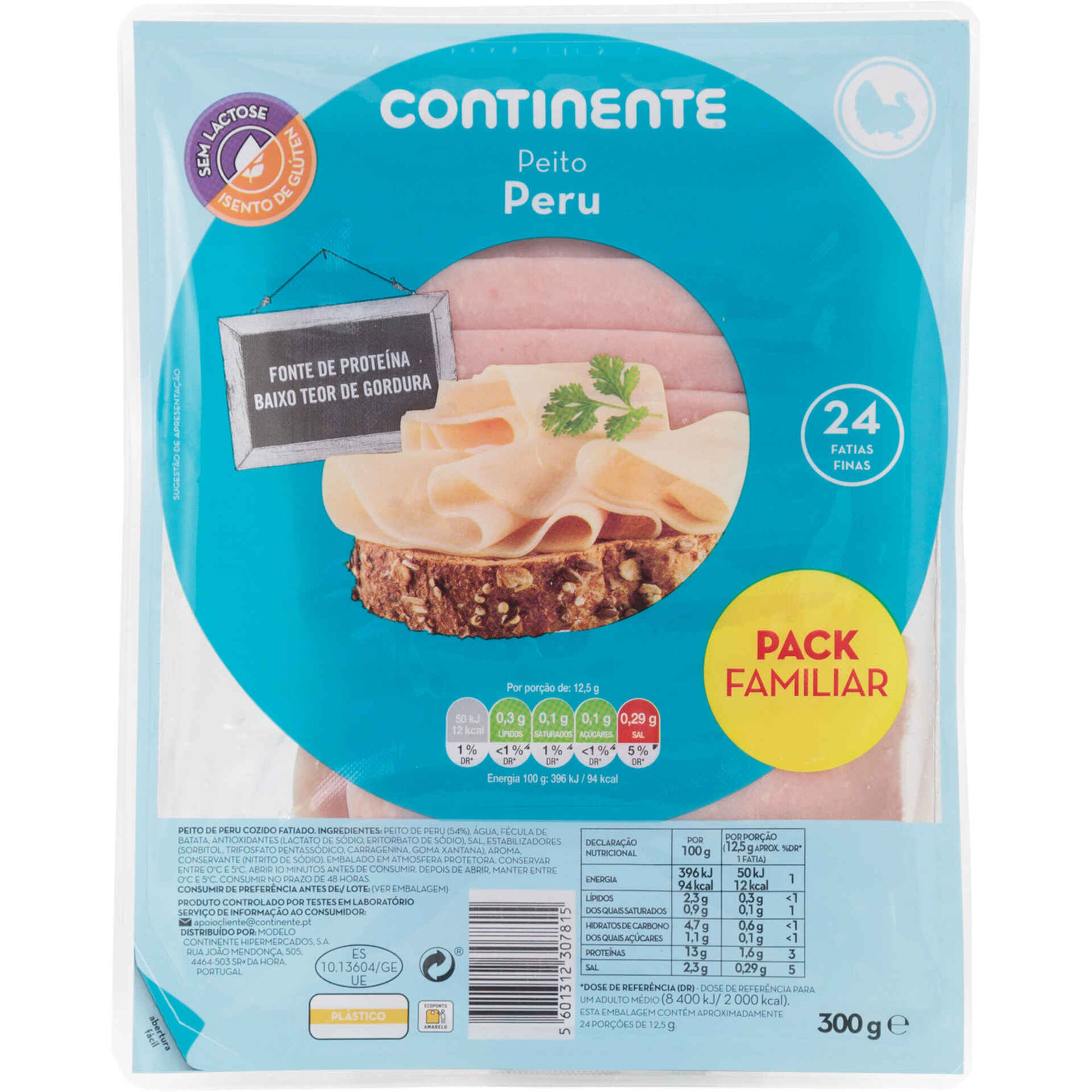 Fiambre de Peito de Peru Fatiado