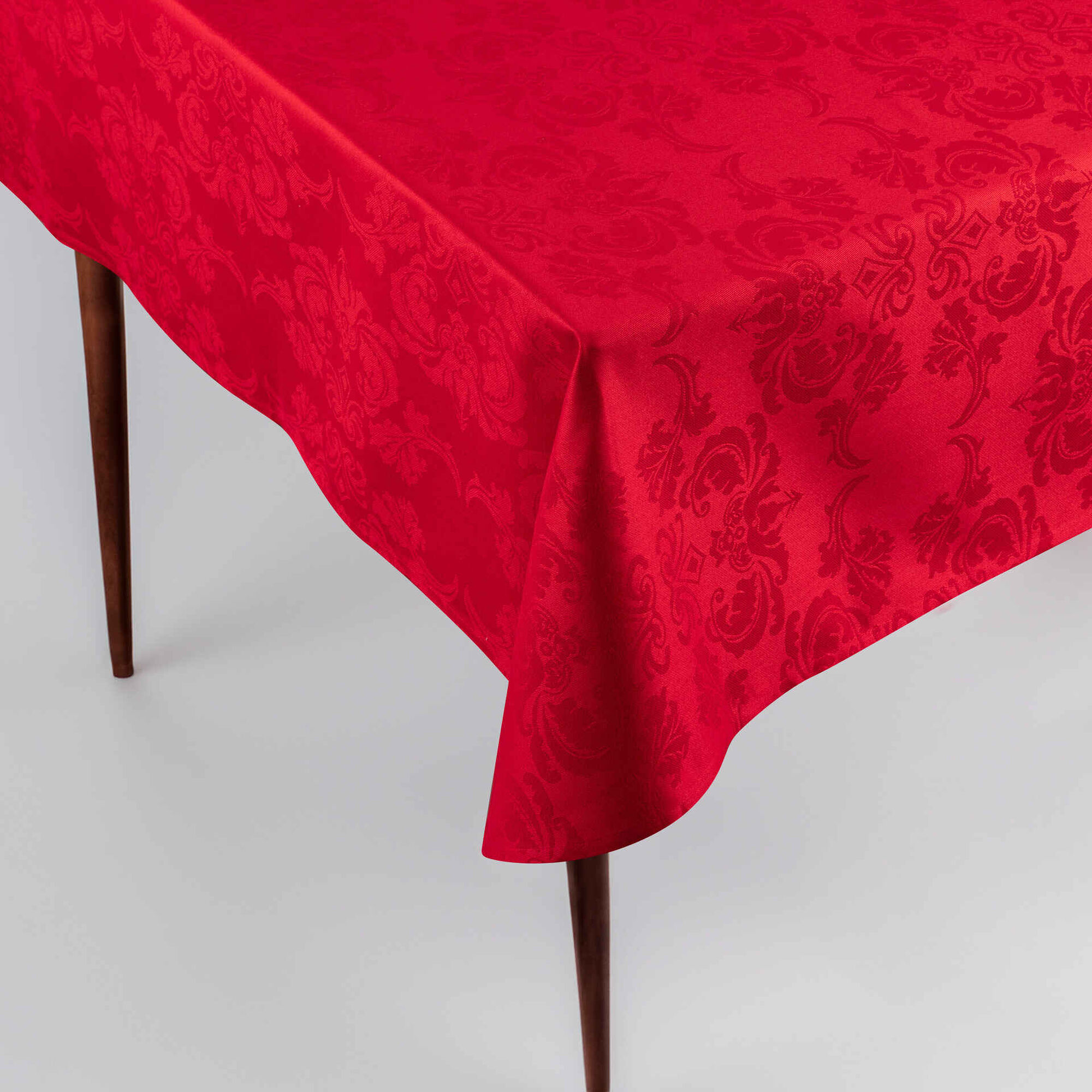 Toalha Mesa Algodão 150x350cm Vermelha Jacquard