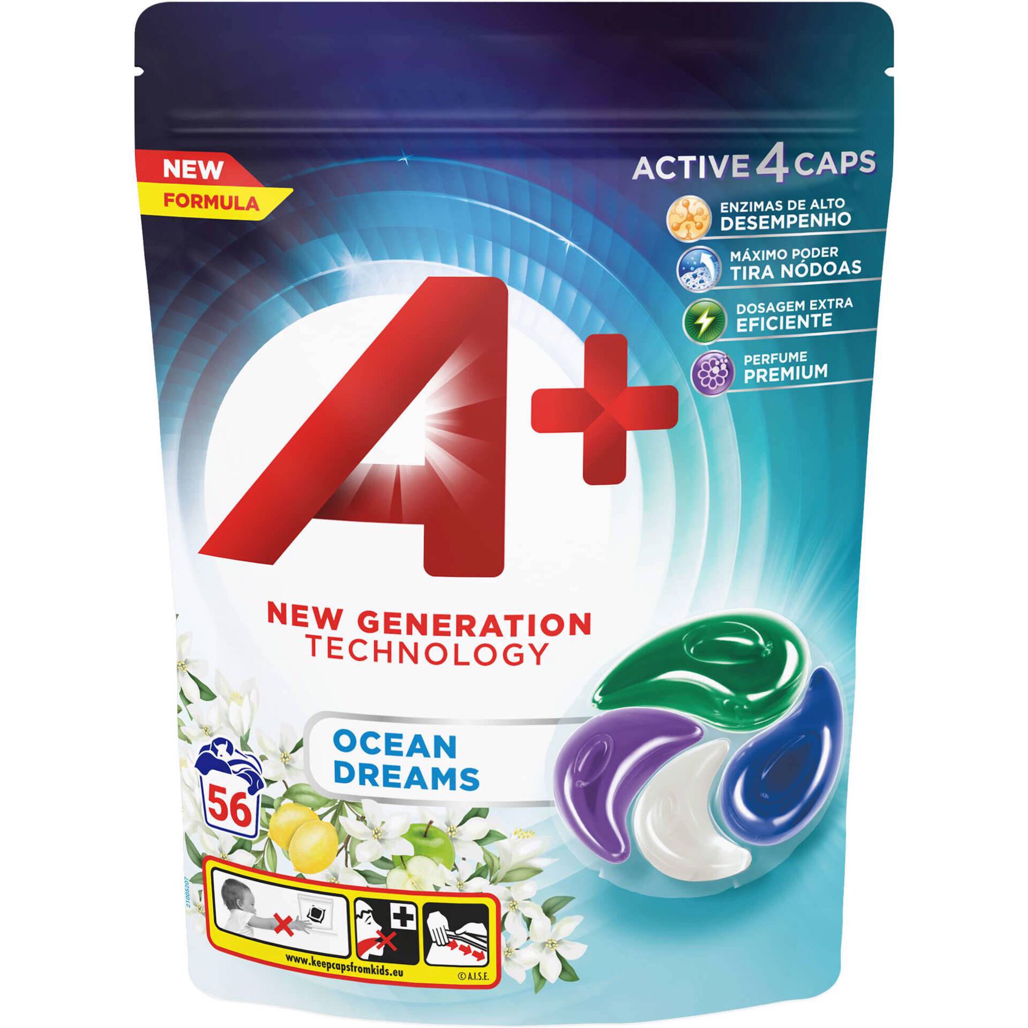 Detergente Máquina Roupa Cápsulas 4 em 1 Ocean Dream