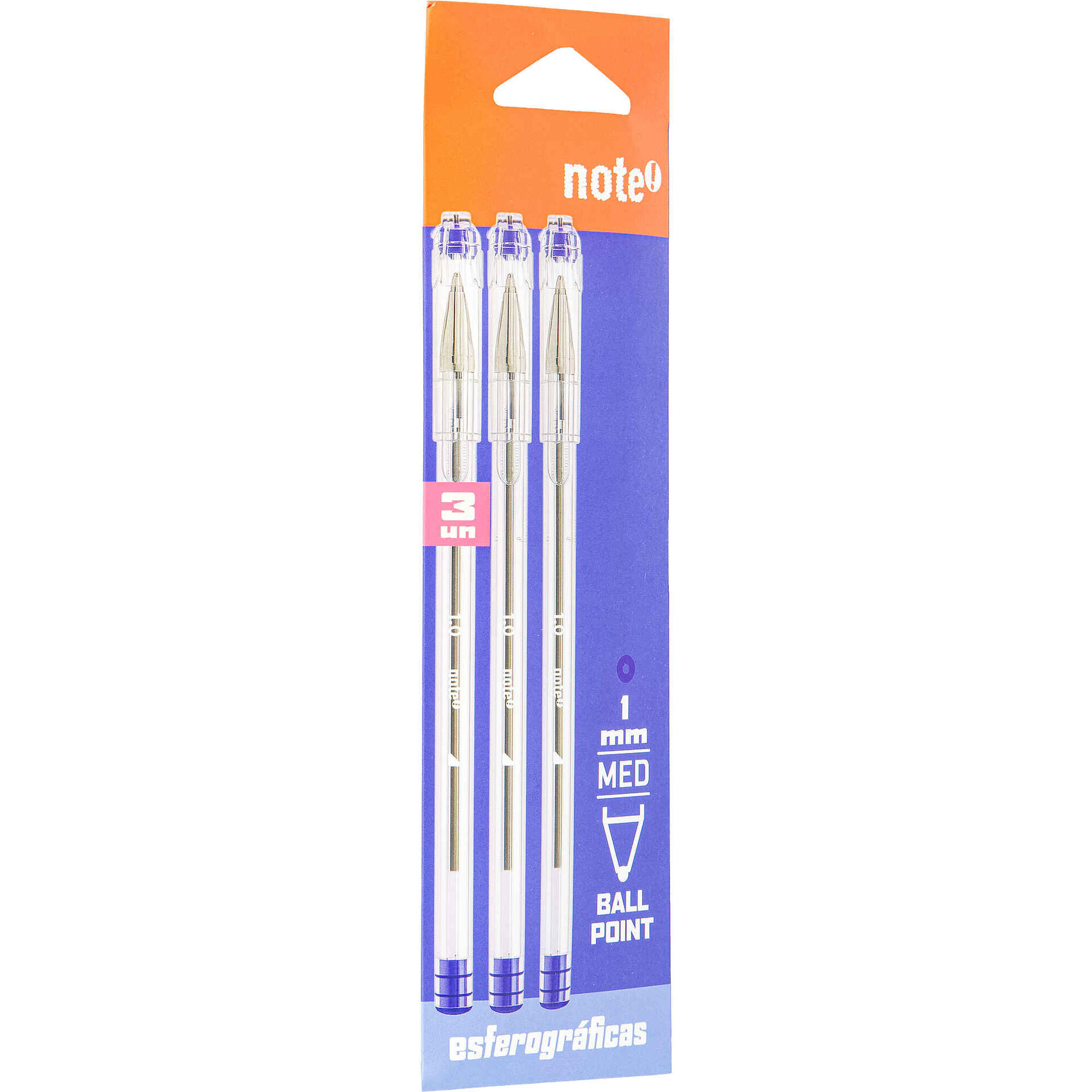 Conjunto 3  Esferogr&aacute;ficas de Tinta Azul Note!
