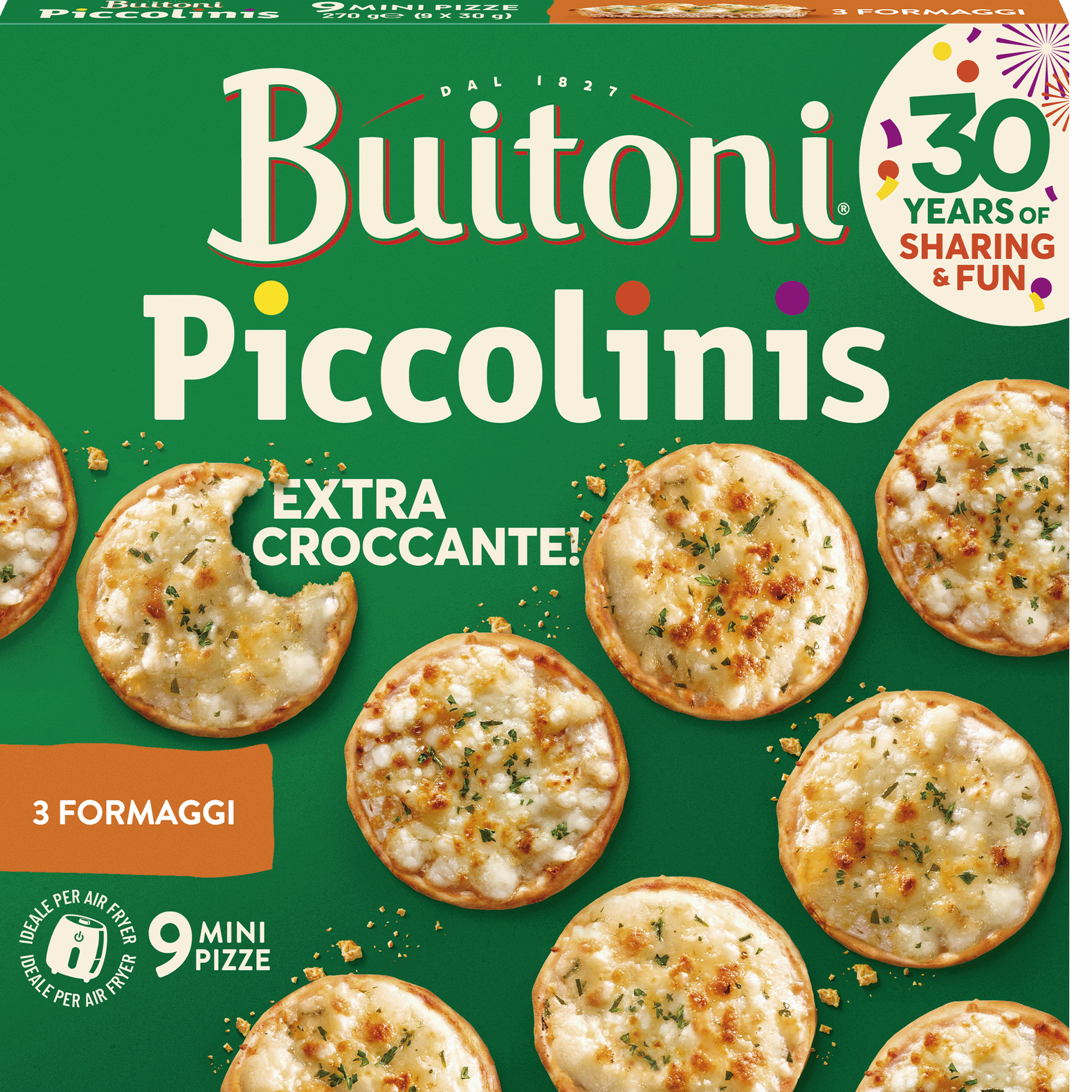 Mini Pizzas de Tr&ecirc;s Queijos Buitoni Piccolinis