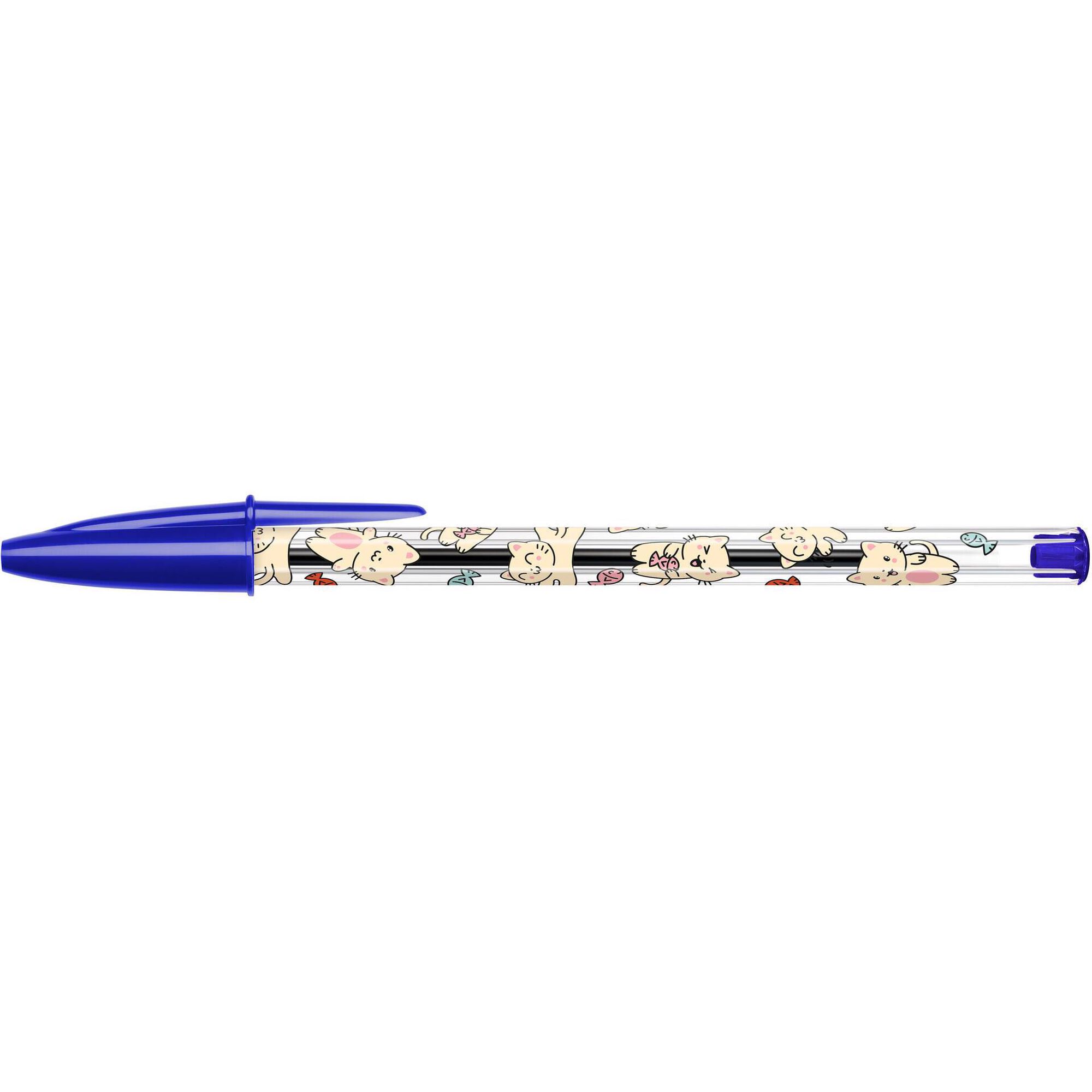 Esferogr&aacute;fica Cristal Decor Kawaii de Tinta Azul Bic
