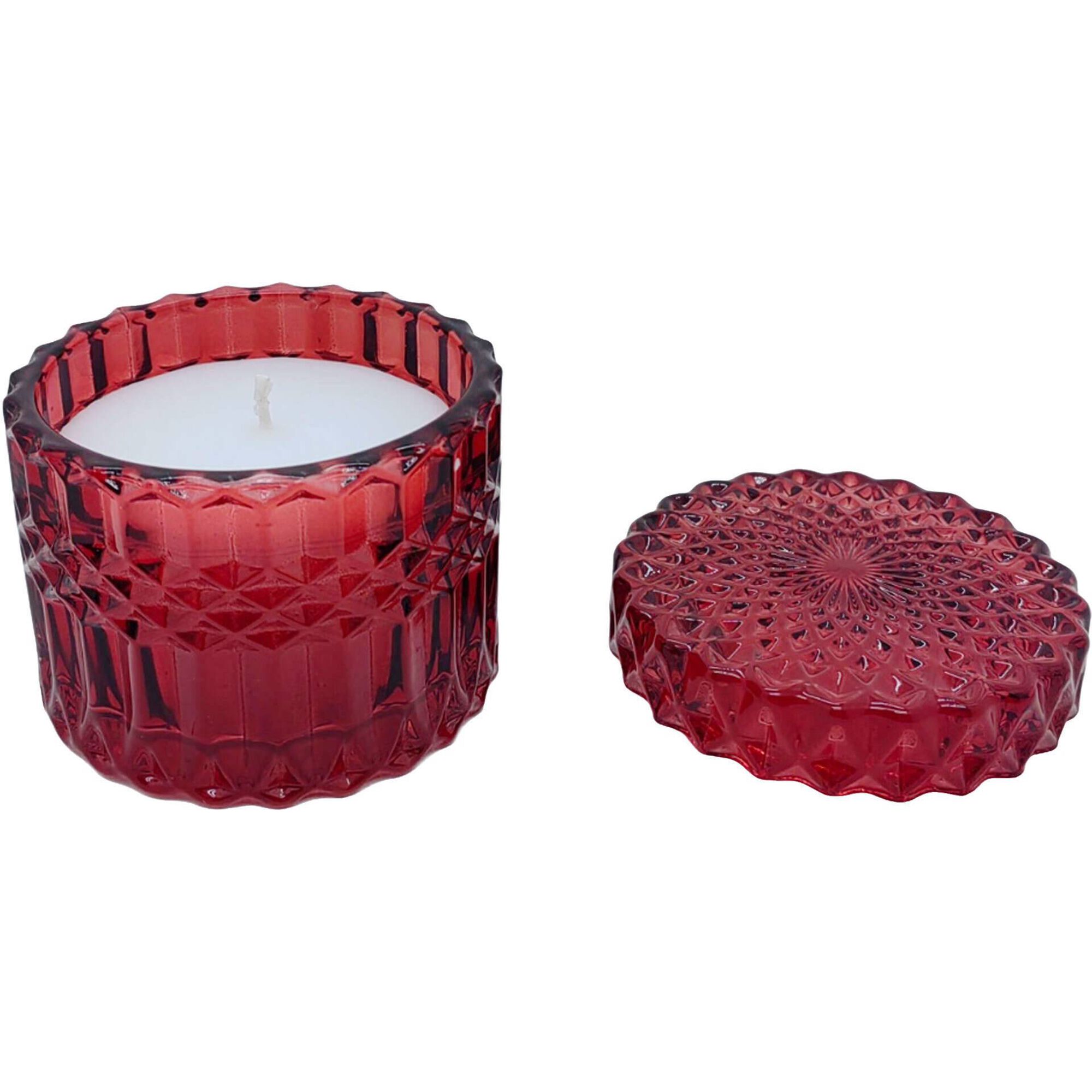 Vela em Copo com Tampa 170g Vermelho