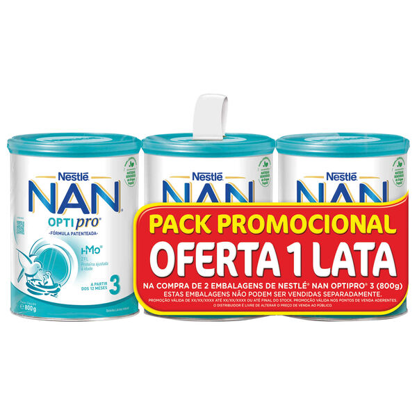 Pack Leite em Pó de Transição Optipro 3 +12M Nan