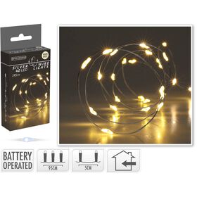 Conjunto 40 Microleds Fio Prata