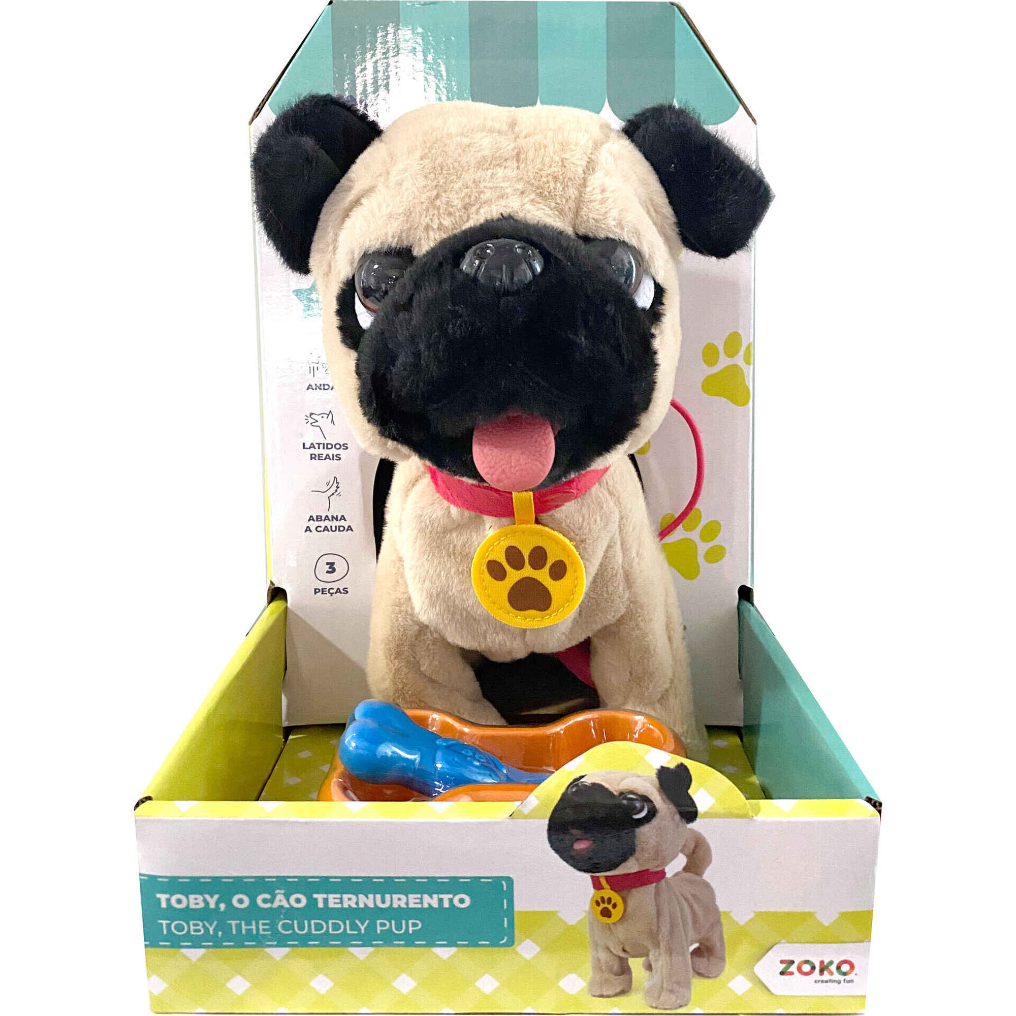 Zoko Faz de Conta - Peluche C&atilde;o Ternurento (v&aacute;rios modelos)