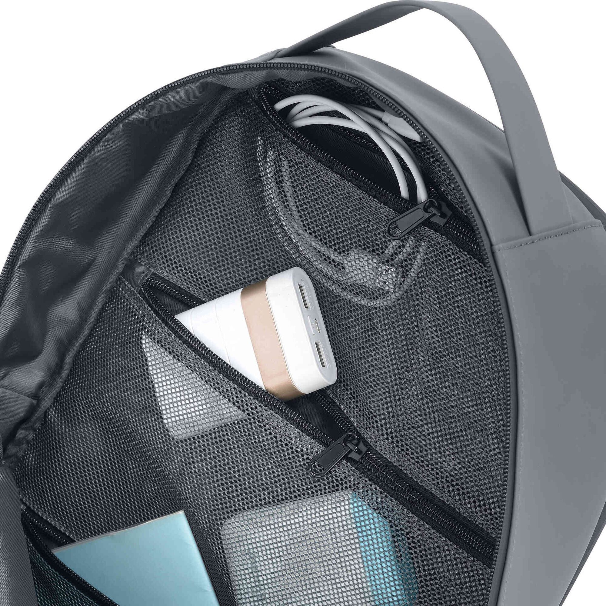 Mochila Office Cinza Clarity Marshmallow
