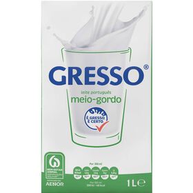 Leite UHT Meio Gordo Gresso