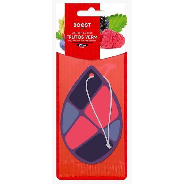 Ambientador Auto Pendurar Cartão Frutos Vermelhos Boost