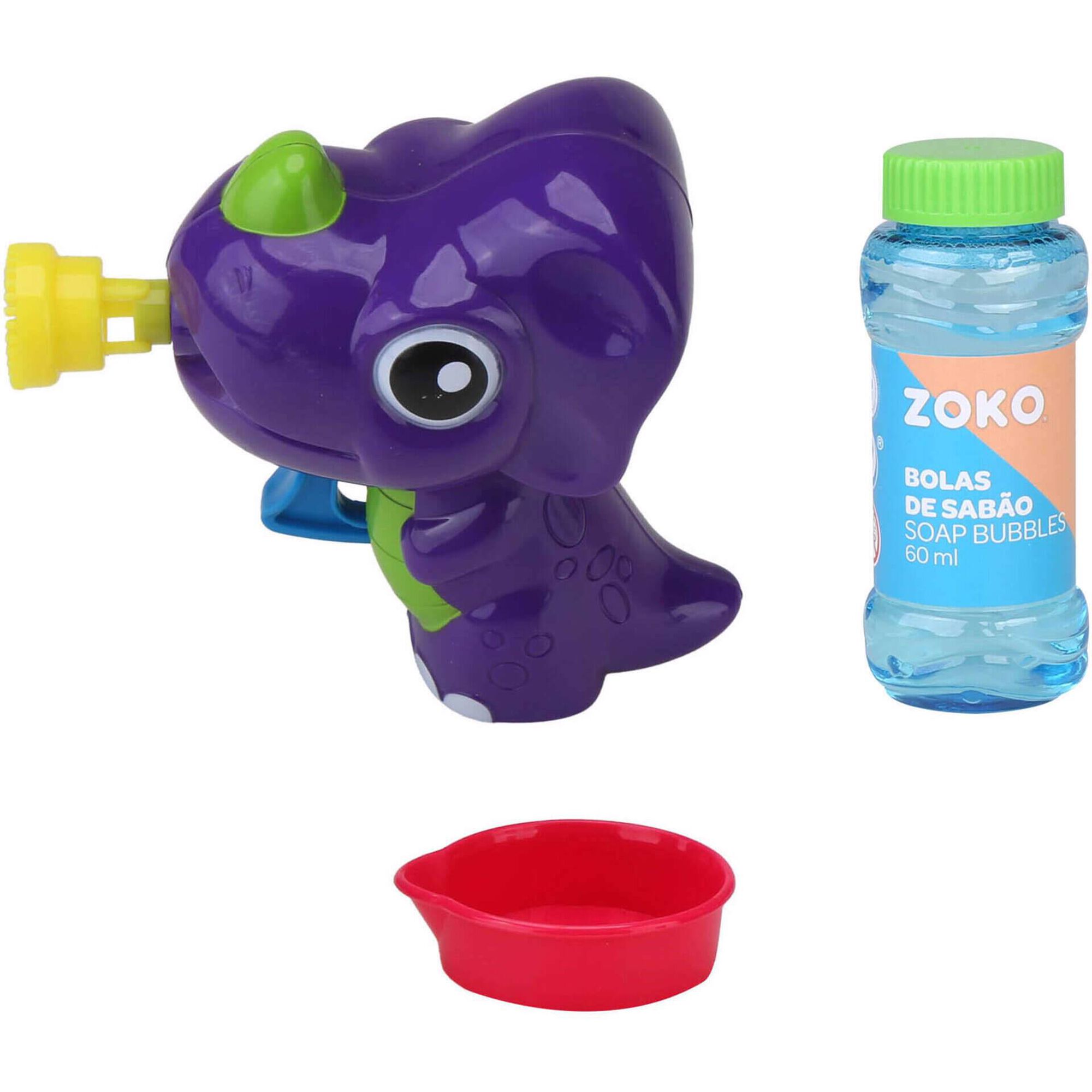 Zoko - Pistola de Bolinhas de Sab&atilde;o Dinossauro (V&aacute;rios Modelos)