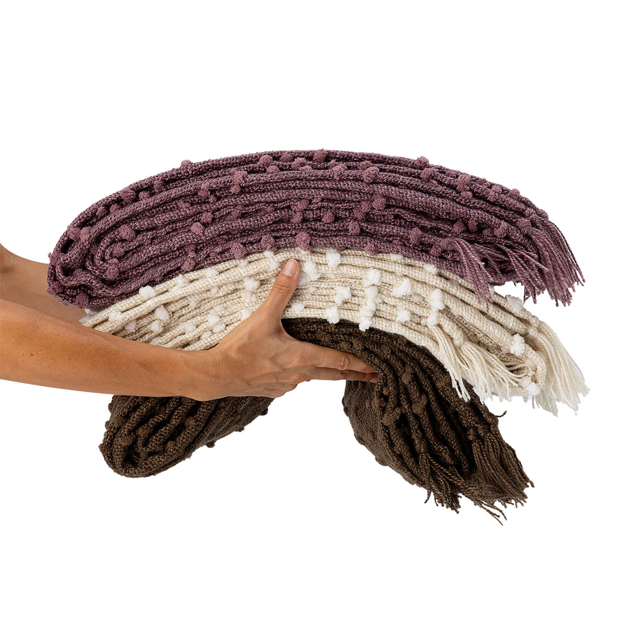 Manta Decorativa 100% Reciclada 130x160cm Bege