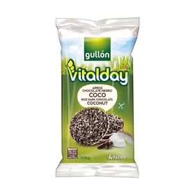 Tortitas Vitalday de Arroz, Chocolate e Coco sem Glúten Tortitas Vitalday de Arroz, Chocolate e Coco sem Glúten