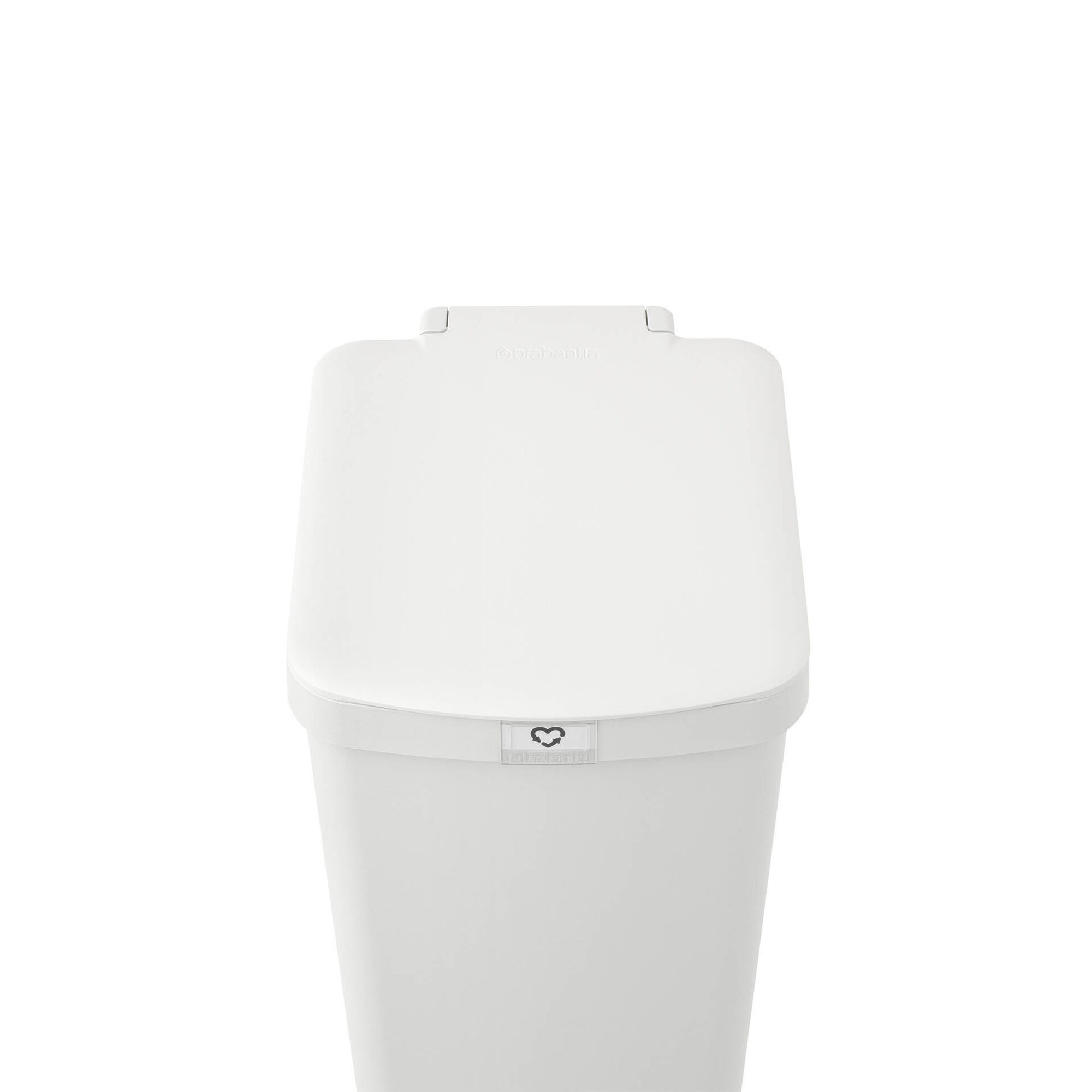 Balde de Lixo com Pedal Pl&aacute;stico 40L Branco StepUp