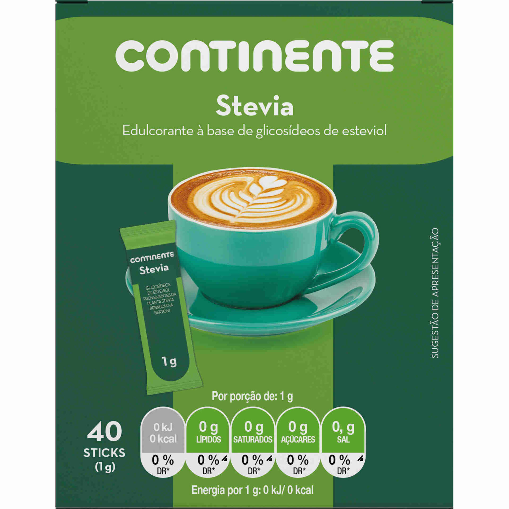 Adoçante Stevia 40 Sticks