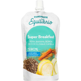 Saqueta de Pera, Banana, Bebida de Coco, Chia e Canela Super Breakfast sem Adição de Açúcar