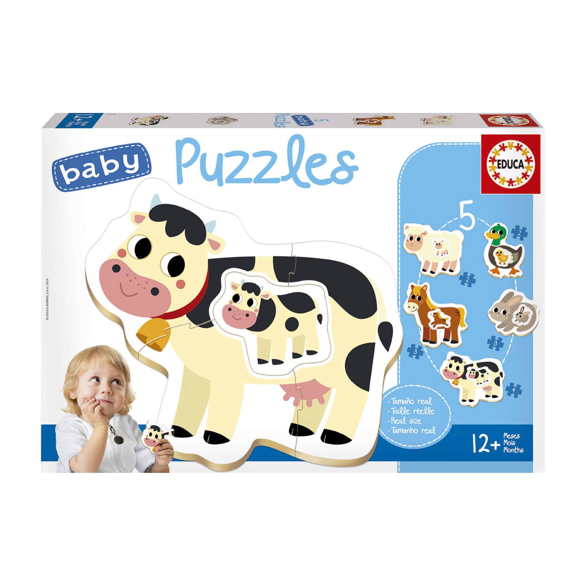 Puzzles Bebé Educativos 2 a 4 Peças (vários modelos)