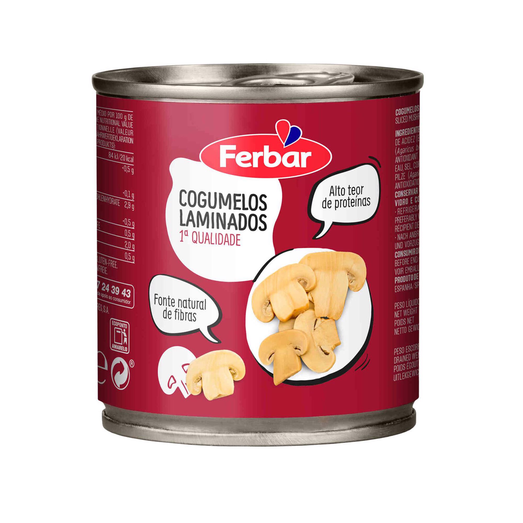 Cogumelos Laminados sem Glúten