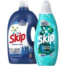 Detergentes Roupa Active Clean + Ciclos Curtos