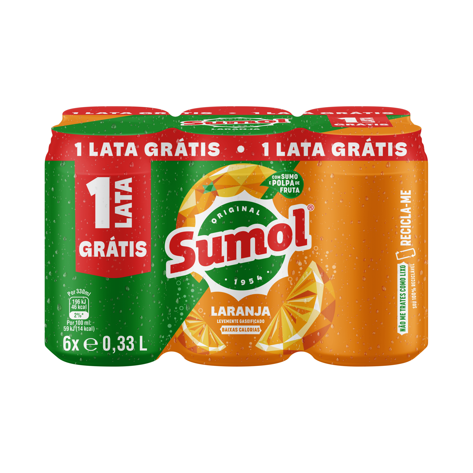 Refrigerante em Lata com G&aacute;s Laranja Sumol