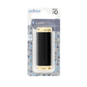 Linha Algod&atilde;o M&eacute;dio 100m Preto Prima