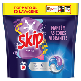 Detergente M&aacute;quina Roupa C&aacute;psulas Cores Skip