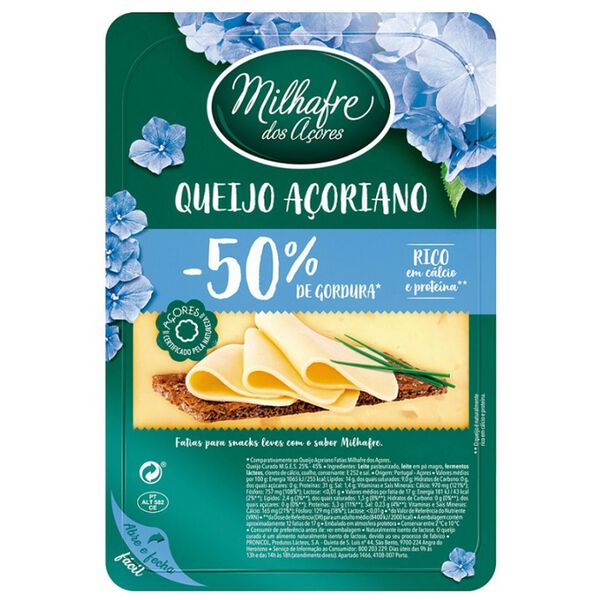 Queijo Curado Light Fatiado Milhafre