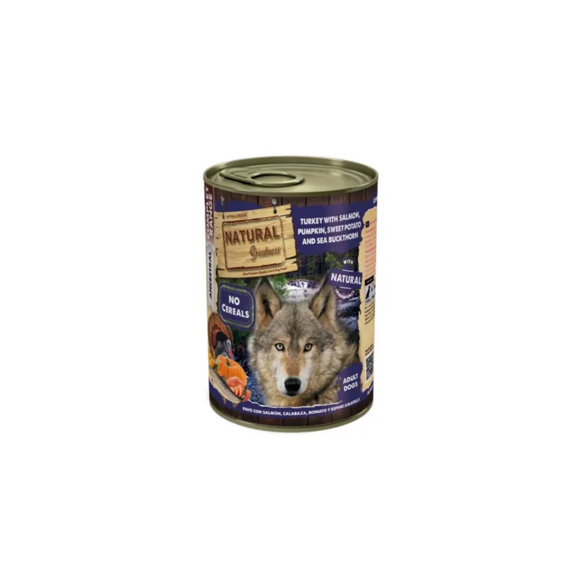 Comida H&uacute;mida para C&atilde;o Salm&atilde;o e Peru Natural Greatness