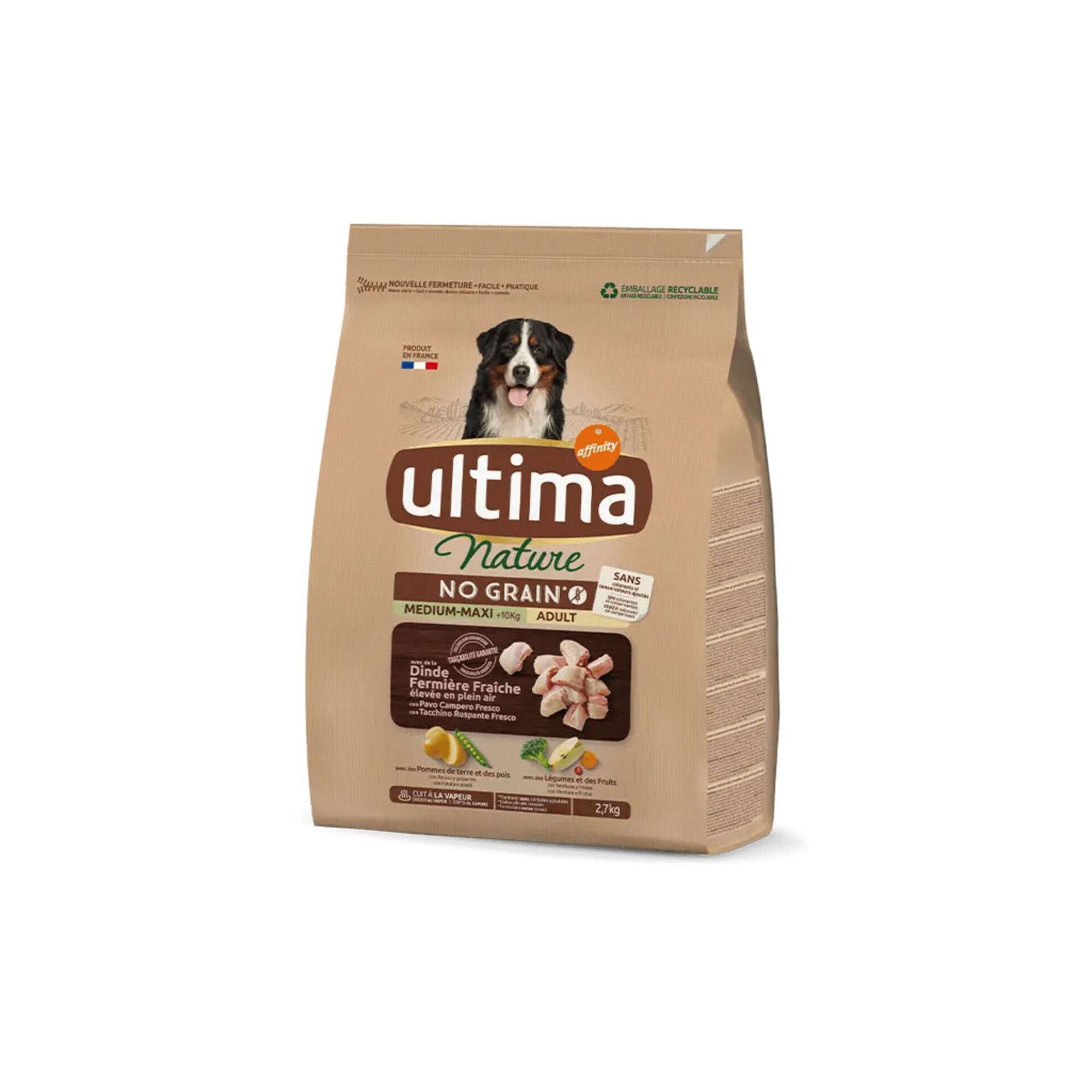 Ração para Cão Adulto Médio e Maxi Nature Sem Cereais Peru