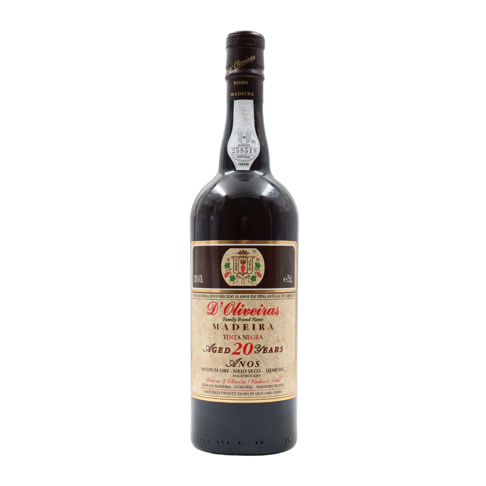 D'Oliveiras 20 Anos Vinha Da Madeira Meio Seco