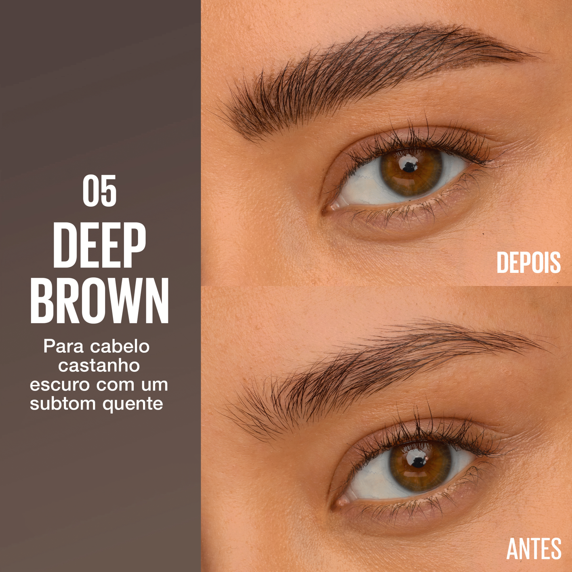 M&aacute;scara de Sobrancelhas Brow Insert 5 Deep Brown Maybelline New York