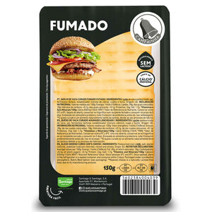 Queijo de Vaca Curado Fumado Sem Lactose Fatiado Campainha