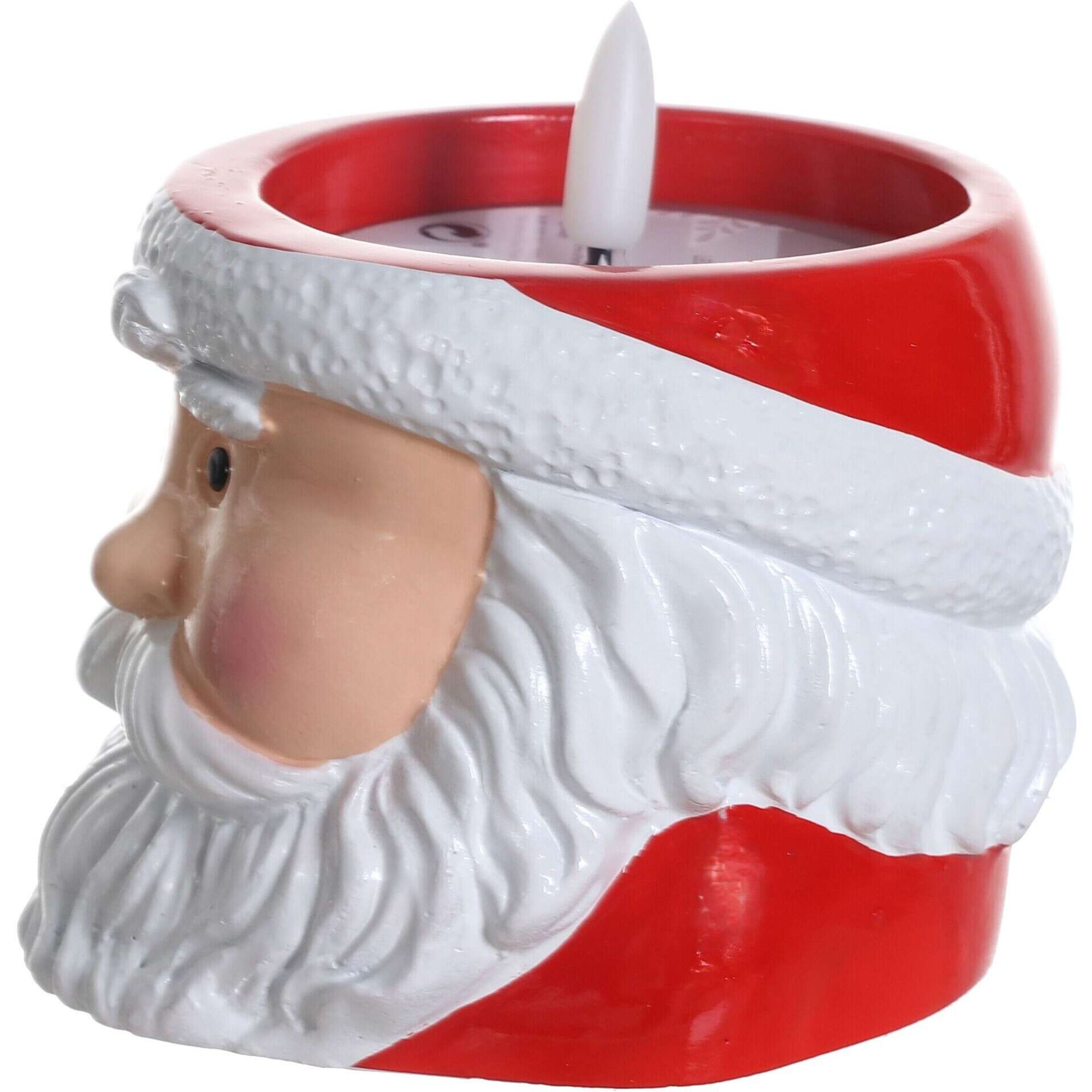 Vela LED Cara Pai Natal