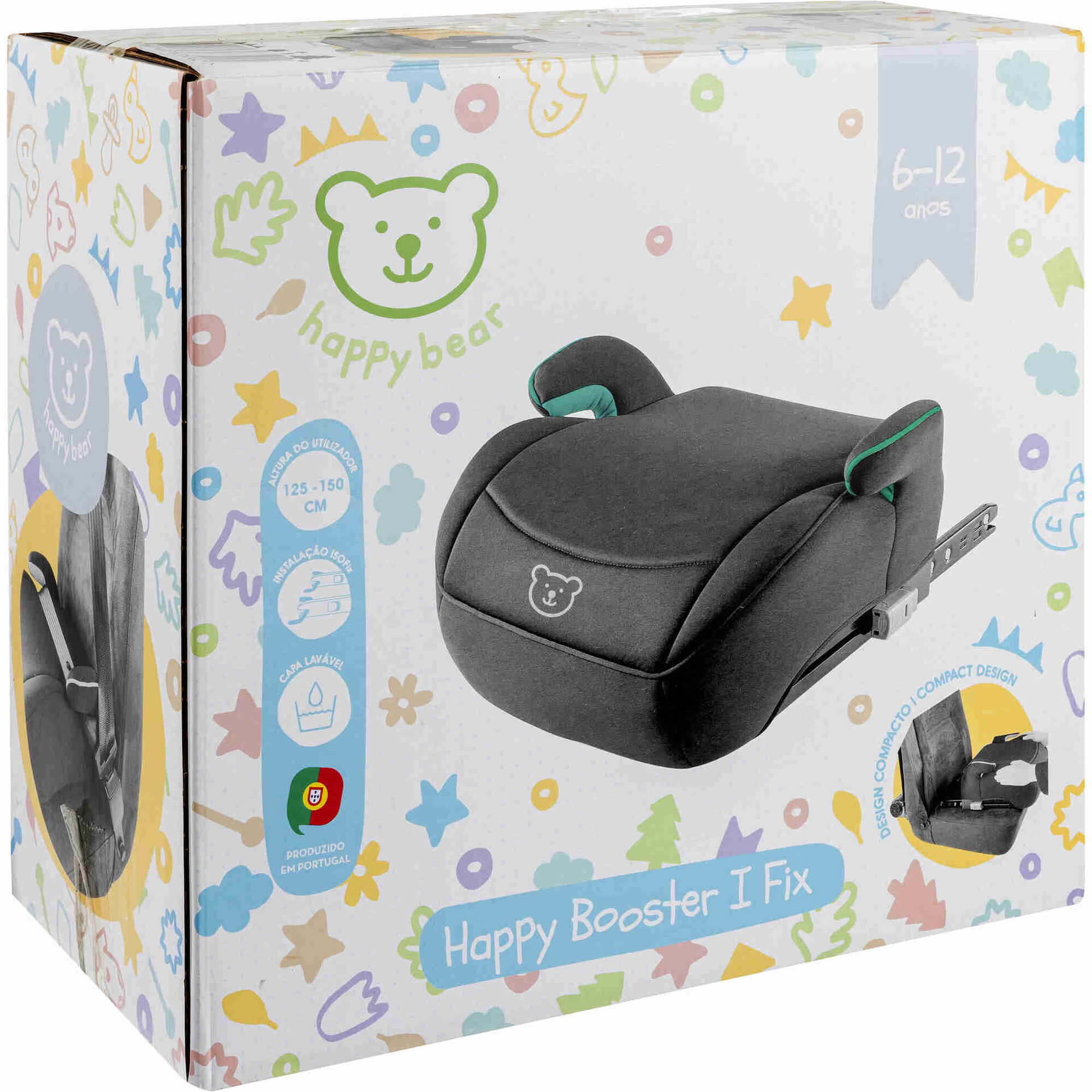 Assento Auto I-Size 125-150cm Isofix Happy Booster Assento Auto I-Size 125-150cm Isofix Happy Booster