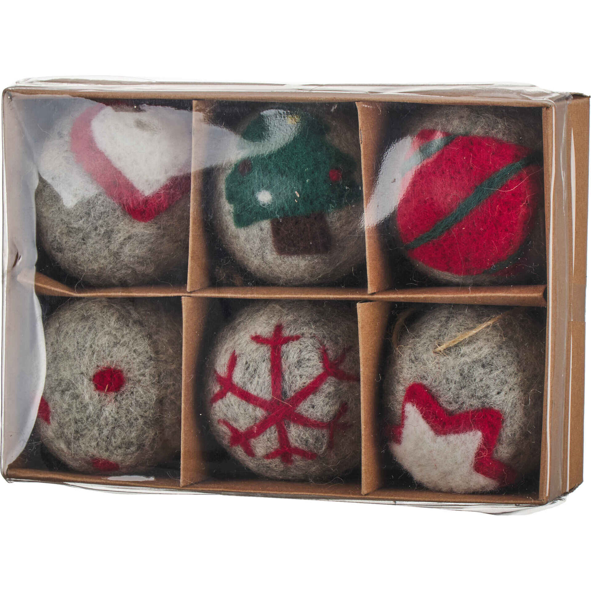 Conjunto 6 Bolas Feltro Motivos