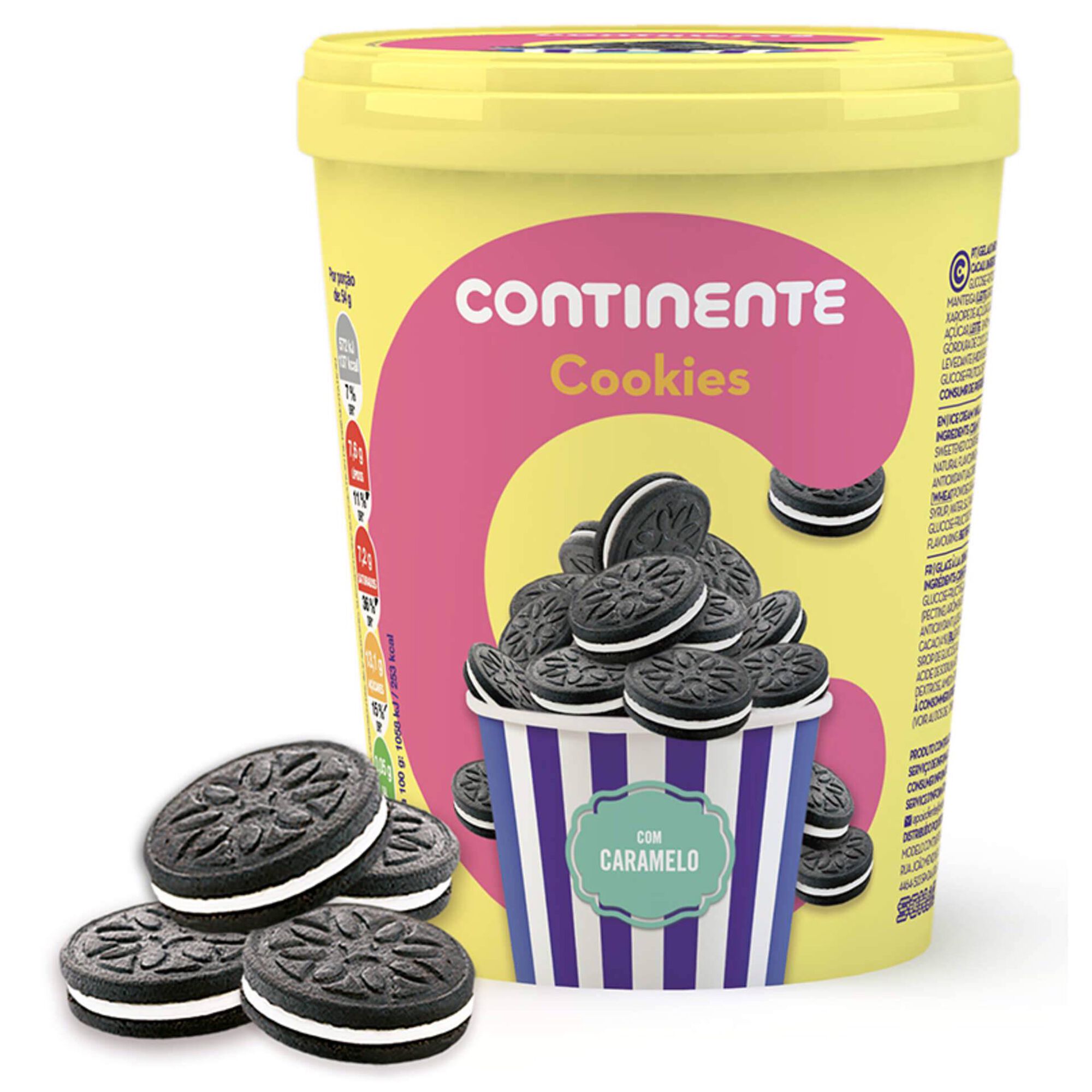 Gelado de Cookies com Caramelo Gelado de Cookies com Caramelo