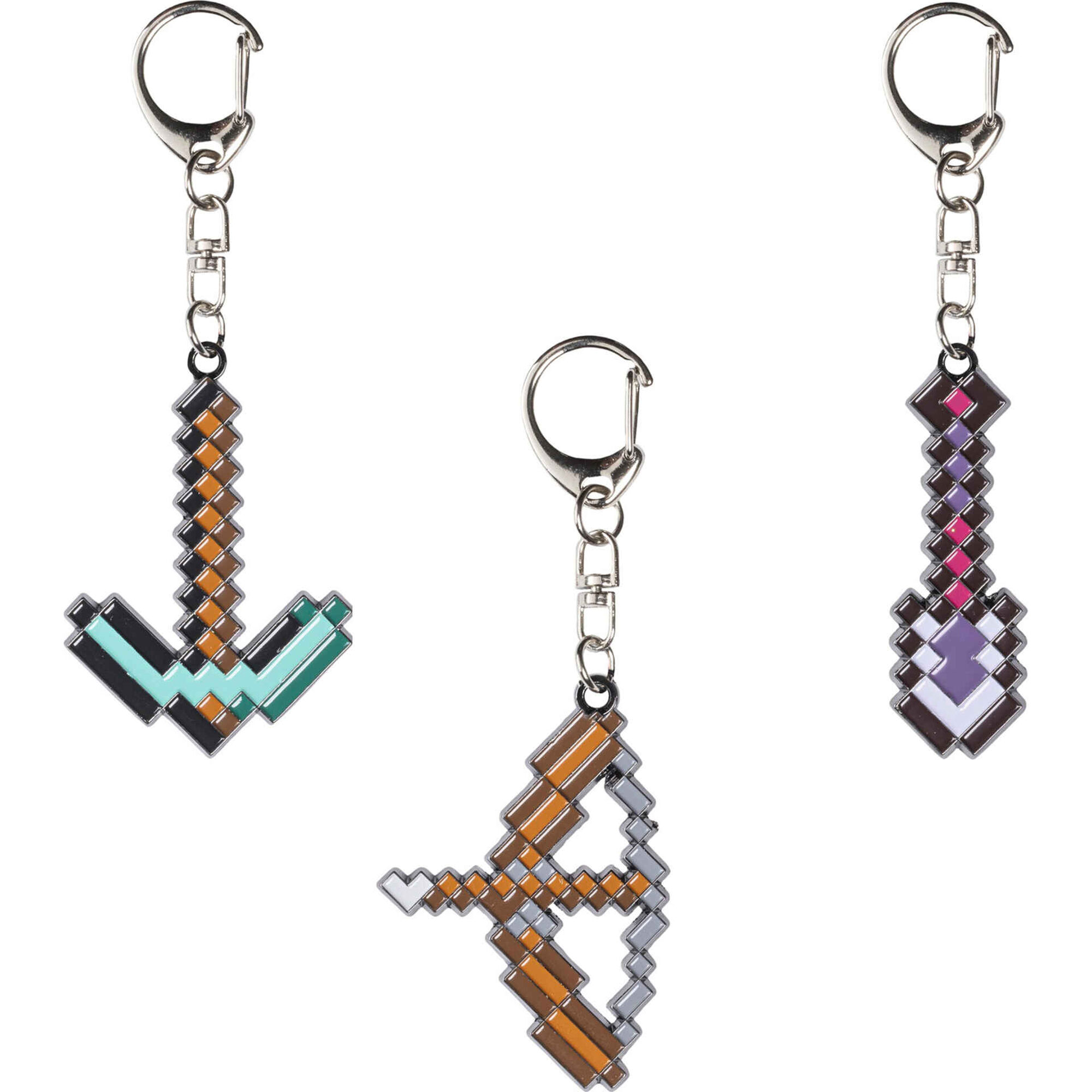 Minecraft -  Chaveiro Metal (Pack 3) (v&aacute;rios modelos)