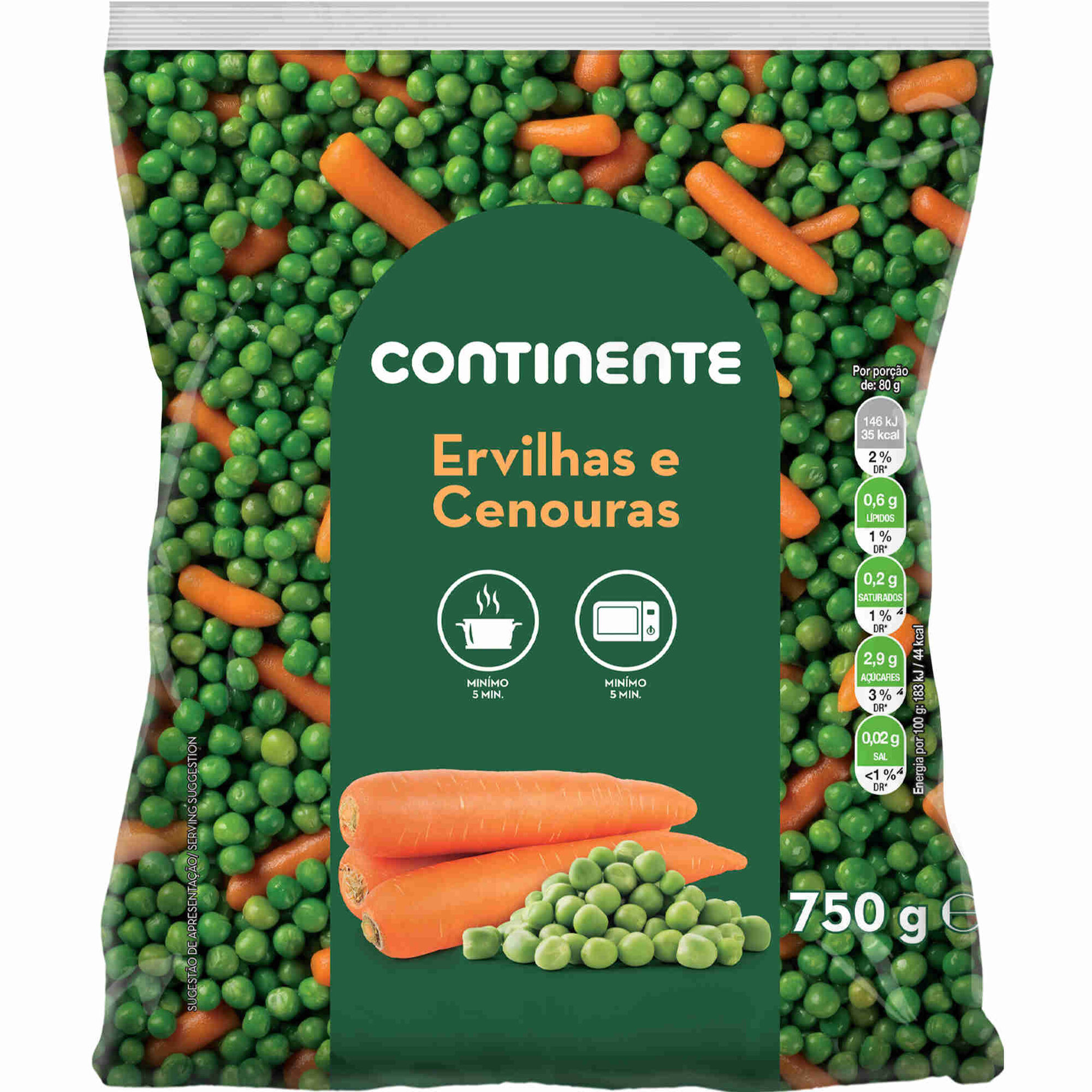 Mistura de Ervilhas e Cenoura