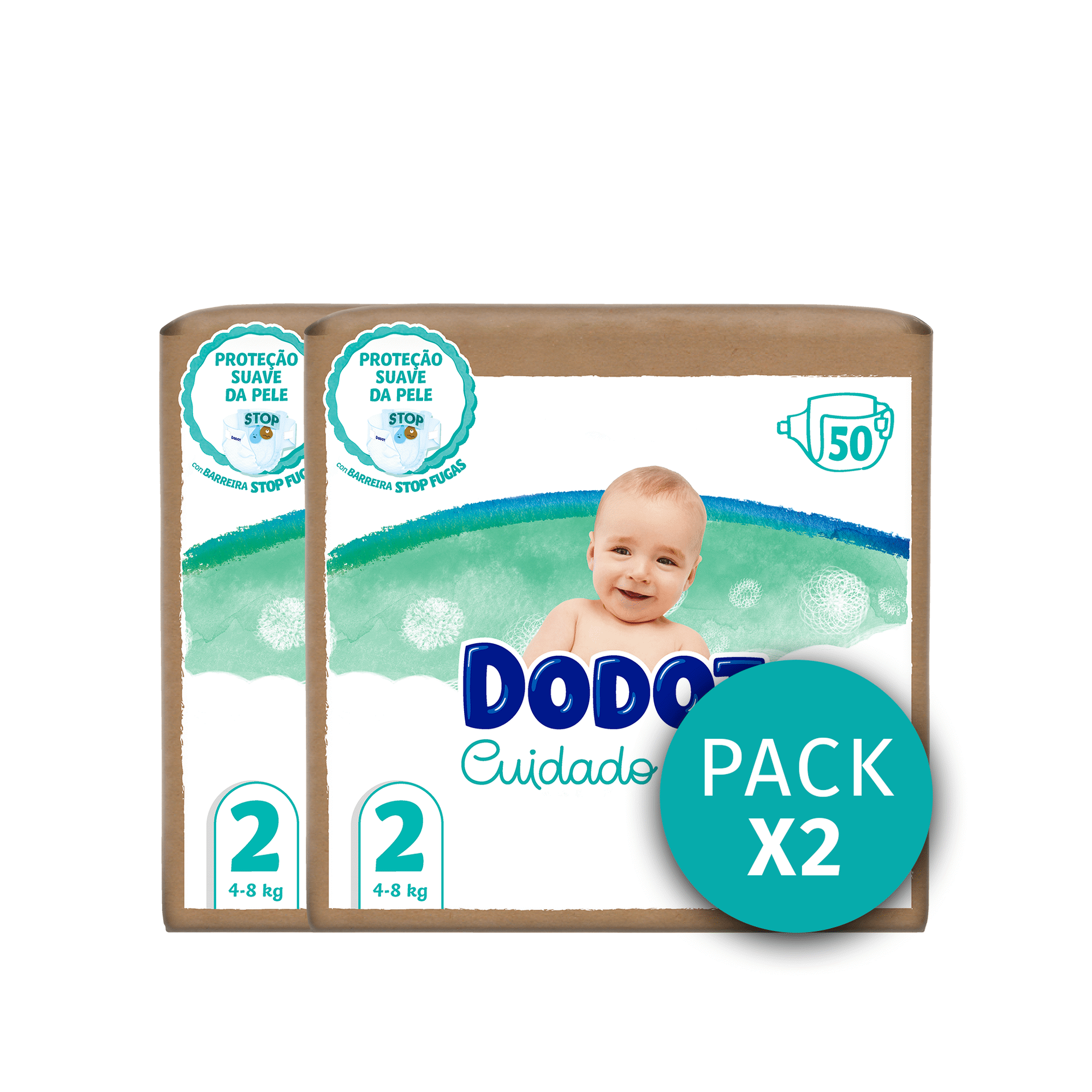 Fraldas Cuidado Total 4-8kg T2