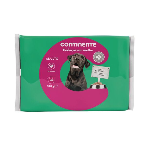 Comida Húmida para Cão Adulto Vaca e Frango Continente