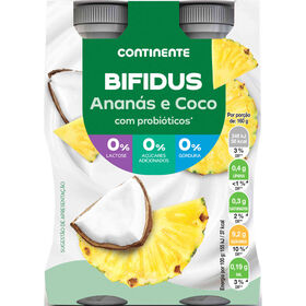 Bifidus L&iacute;quido Triplo 0% Anan&aacute;s e Coco sem Lactose Continente