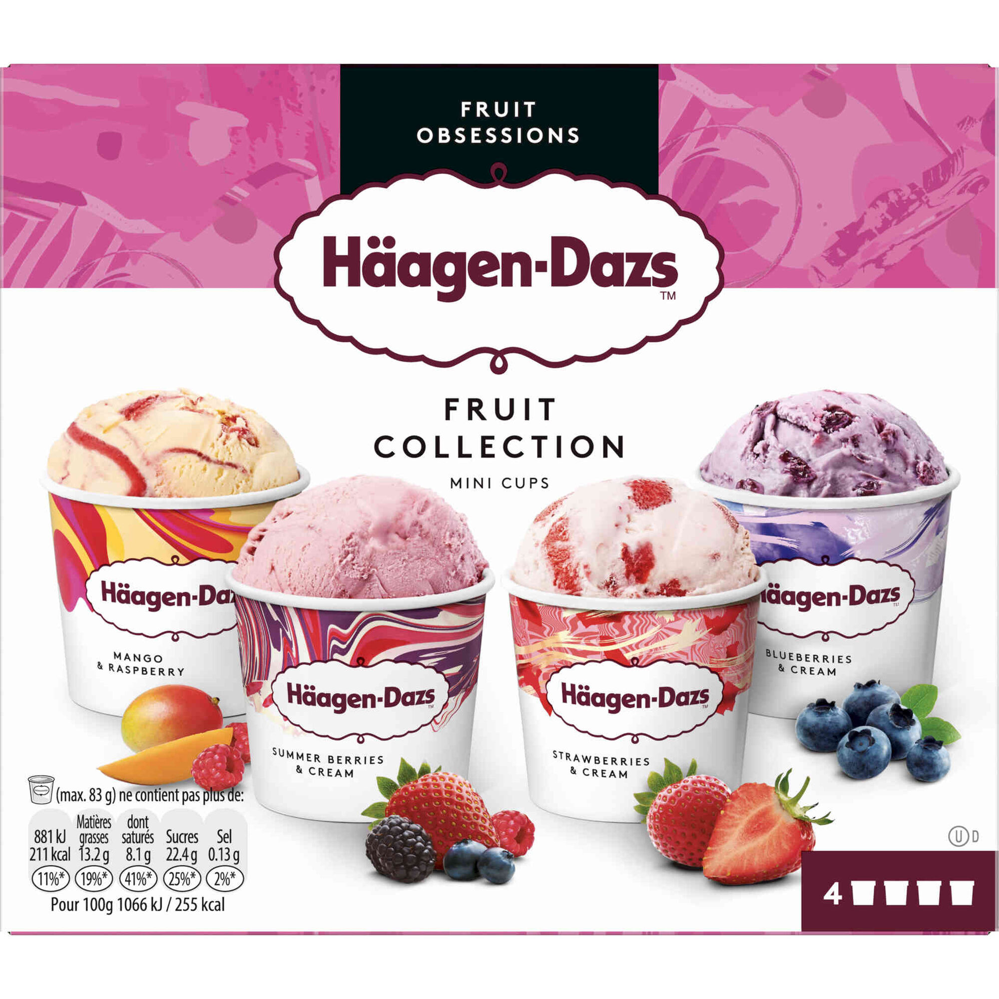 Gelado Fruit Collection Minicups H&auml;agen-Dazs