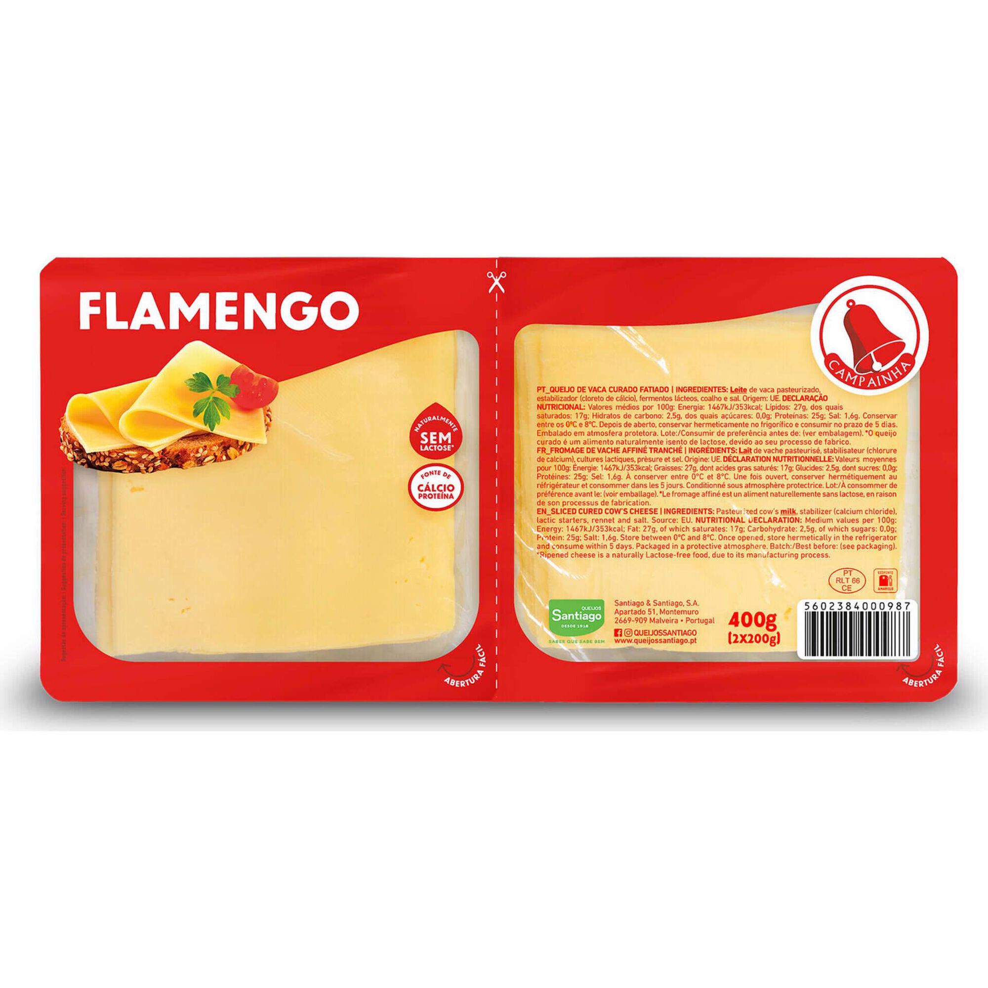 Queijo Flamengo Fatiado