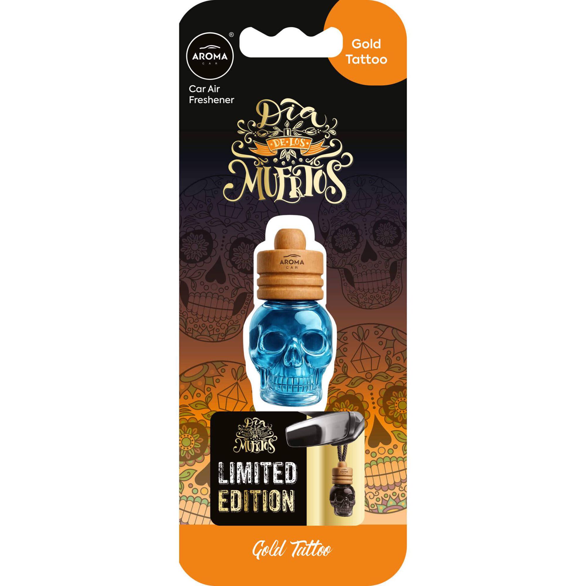 Ambientador Frasco Wood Gold Tatto Aroma Car