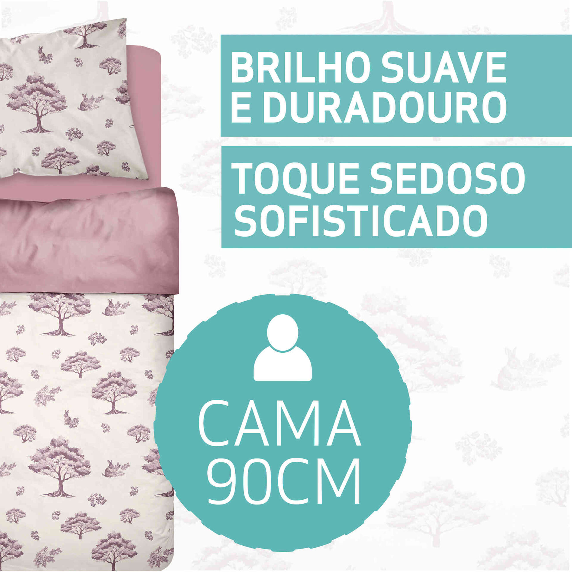 Conjunto Len&ccedil;&oacute;is Algod&atilde;o Acetinado 160x270cm Kasa