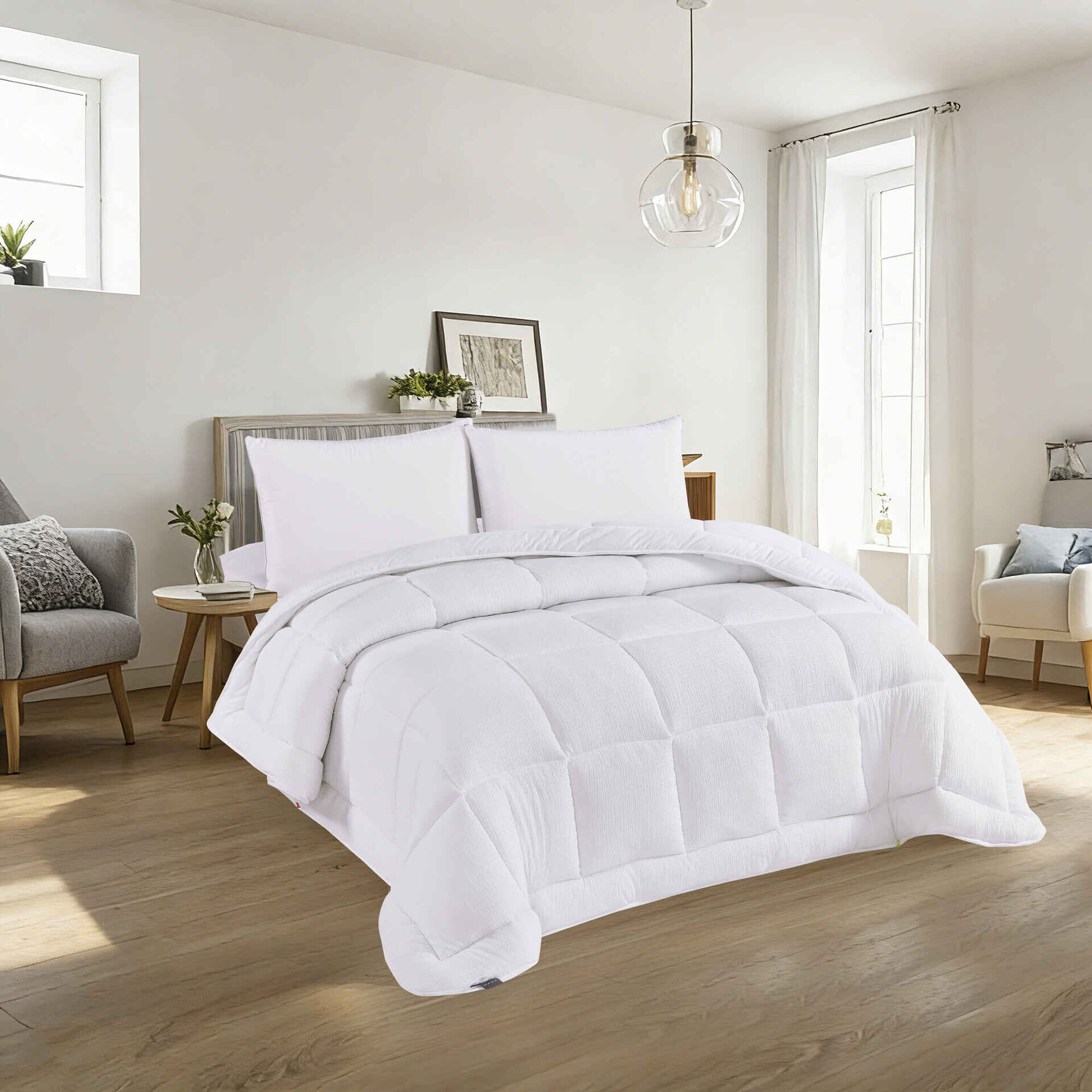 Edred&atilde;o Washed 220x240cm Branco Kasa