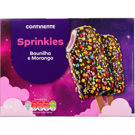 Gelado Baunilha e Morango Sprinkles