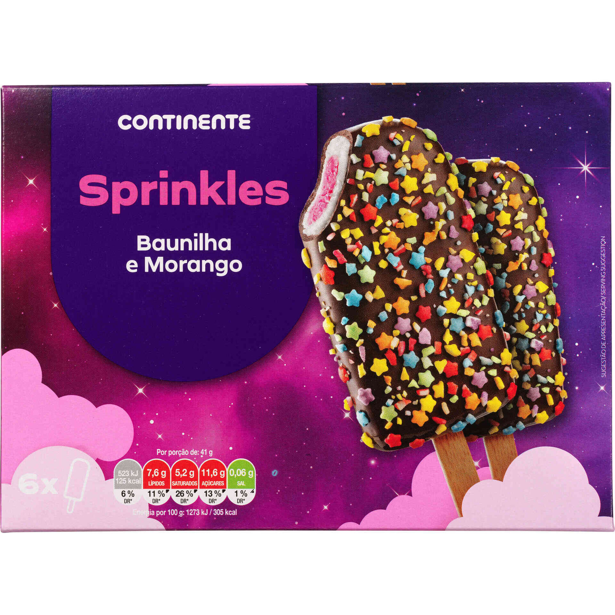 Gelado Baunilha e Morango Sprinkles Gelado Baunilha e Morango Sprinkles