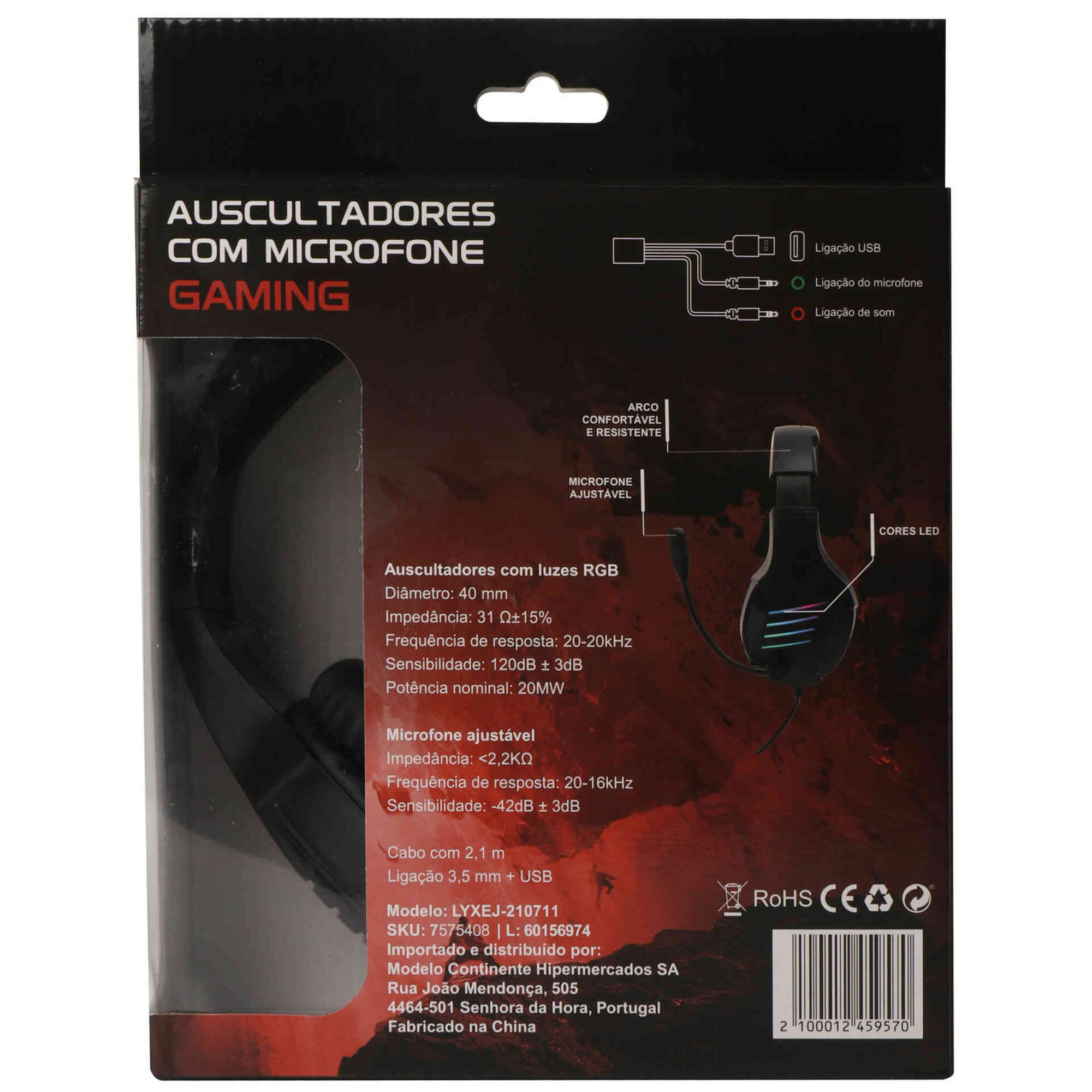 Auscultadores Gaming Bazar&atilde;o